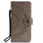 Pouzdro Huawei Y6 2018, Y6 Prime 2018, Honor 7A - mandala - šedé