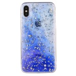 Pouzdro iPhone X - Duhové se třpytkami 03