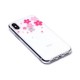Gelový obal iPhone X - průhledný - Květy 03