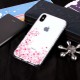 Gelový obal iPhone X - průhledný - Květy 04