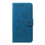 Pouzdro Galaxy A50 - Květy a motýli 01 - Modré