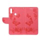 Pouzdro Xiaomi Redmi Note 7 - Květy a motýli - Růžové