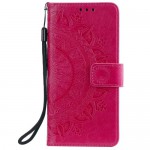 Pouzdro Xiaomi Redmi Note 7 - Tmavě růžová mandala
