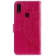 Pouzdro Xiaomi Redmi Note 7 - Tmavě růžová mandala