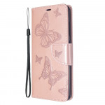 Pouzdro Galaxy A51 - Motýli - světle růžové