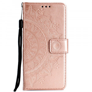 Pouzdro Huawei P40 Lite E - světle růžová mandala