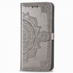 Pouzdro Xiaomi Redmi Note 9 Pro / Note 9S - šedá mandala 02
