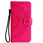 Pouzdro Xiaomi Redmi 9A - tmavě růžová mandala