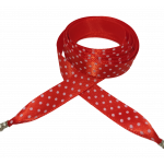 Módní tkaničky - červené s puntíky