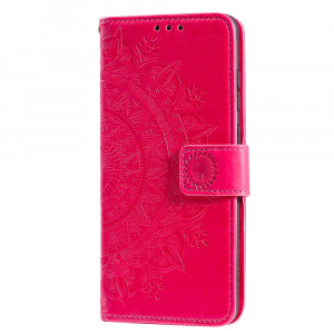 Pouzdro Galaxy A42 5G - tmavě růžová mandala
