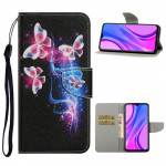 Pouzdro Xiaomi Redmi 9C - Motýli 08