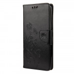 Pouzdro Huawei P Smart 2021 - černé květy a motýli
