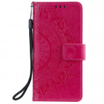 Pouzdro Xiaomi Redmi Note 10 - Mandala - tmavě růžové