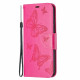 Pouzdro Nokia 5.4 - tmavě růžové - Motýli