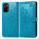 Pouzdro Xiaomi Redmi Note 10 4G / Note 10S - Mandala - modré 02