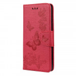 Pouzdro Nokia 5.4 - tmavě růžové - Květy a motýli 02