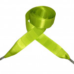 Módní tkaničky - saténové zelené s pruhy