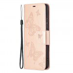 Pouzdro Xiaomi Mi 11i 5G / Poco F3 - světle růžové - Motýli