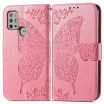 Pouzdro Motorola Moto G10 / G20 / G30 - růžové - Motýl