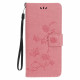 Pouzdro Xiaomi Mi 11 Lite - Květy a motýli - růžové
