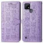 Pouzdro Realme C21 - Cartoon - fialové