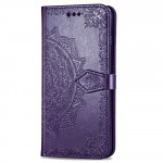 Koženkové pouzdro iPhone 11 - fialové - Mandala