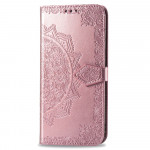 Koženkové pouzdro iPhone 11 - růžové - Mandala