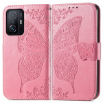 Pouzdro Xiaomi 11T / 11T Pro - růžové - Motýl