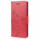 Pouzdro Xiaomi Redmi 10 - Květy a motýli - tmavě růžové