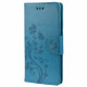 Pouzdro Xiaomi Redmi 10 - Květy a motýli - modré