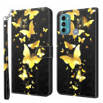 Pouzdro Motorola Moto G60 - Motýli 3D 02