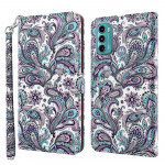 Pouzdro Motorola Moto G60 - Květy 3D 02