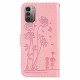 Pouzdro Nokia G11/G21 - Květy a motýli - růžové