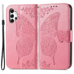 Pouzdro Galaxy A13 4G - růžové - Motýl