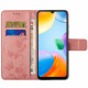 Pouzdro Xiaomi Redmi 10C - Motýli a květy - světle růžové
