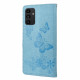 Pouzdro Galaxy A13 4G - modré - Motýli a květy
