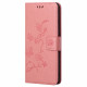 Pouzdro Xiaomi Redmi Note 11 / Note 11S - Květy a motýli - světle růžové