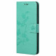 Pouzdro Xiaomi Redmi Note 11 / Note 11S - Květy a motýli - tyrkysové