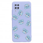 Pouzdro Galaxy A22 4G - Fialové - Medvídci