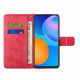 Pouzdro Xiaomi Redmi Note 11 / Note 11S - Květy a motýli - tmavě růžové