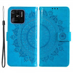 Pouzdro Xiaomi Redmi 10C - Mandala - modré