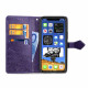 Koženkové pouzdro iPhone 12 Mini - fialové - Mandala