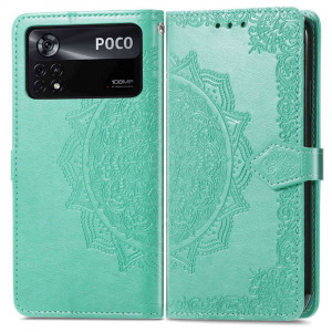 Pouzdro Xiaomi Poco X4 Pro 5G - tyrkysové - Mandala