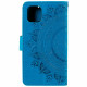 Koženkové pouzdro iPhone 12 Mini - modré - Mandala 02