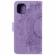 Koženkové pouzdro iPhone 12 Mini - fialové - Mandala 02