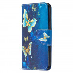Koženkové pouzdro iPhone 12 - Motýli