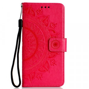 Pouzdro Huawei P30 Lite - tmavě růžová mandala