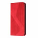 Koženkové pouzdro iPhone 12 - červené - Premium