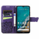 Pouzdro Nokia G50 - tmavě fialové - Motýl