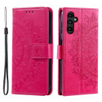 Pouzdro Galaxy A34 5G - tmavě růžové - Mandala